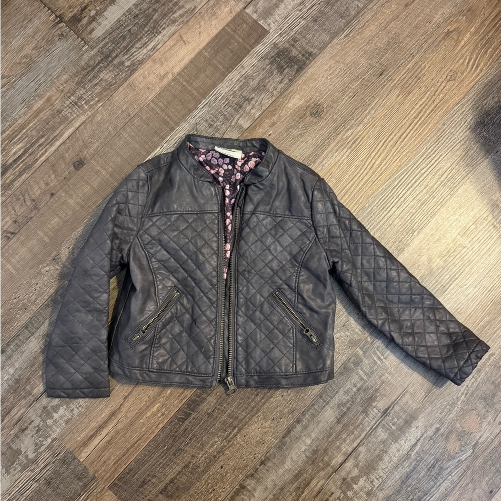 Faux leather coat